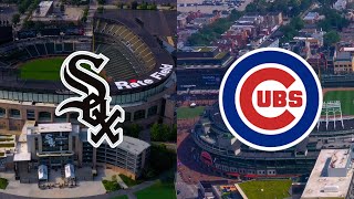 Chicago Cubs vs Chicago White Sox Stadiums | Wrigley Field & Guaranteed Rate Field Aerial Tour