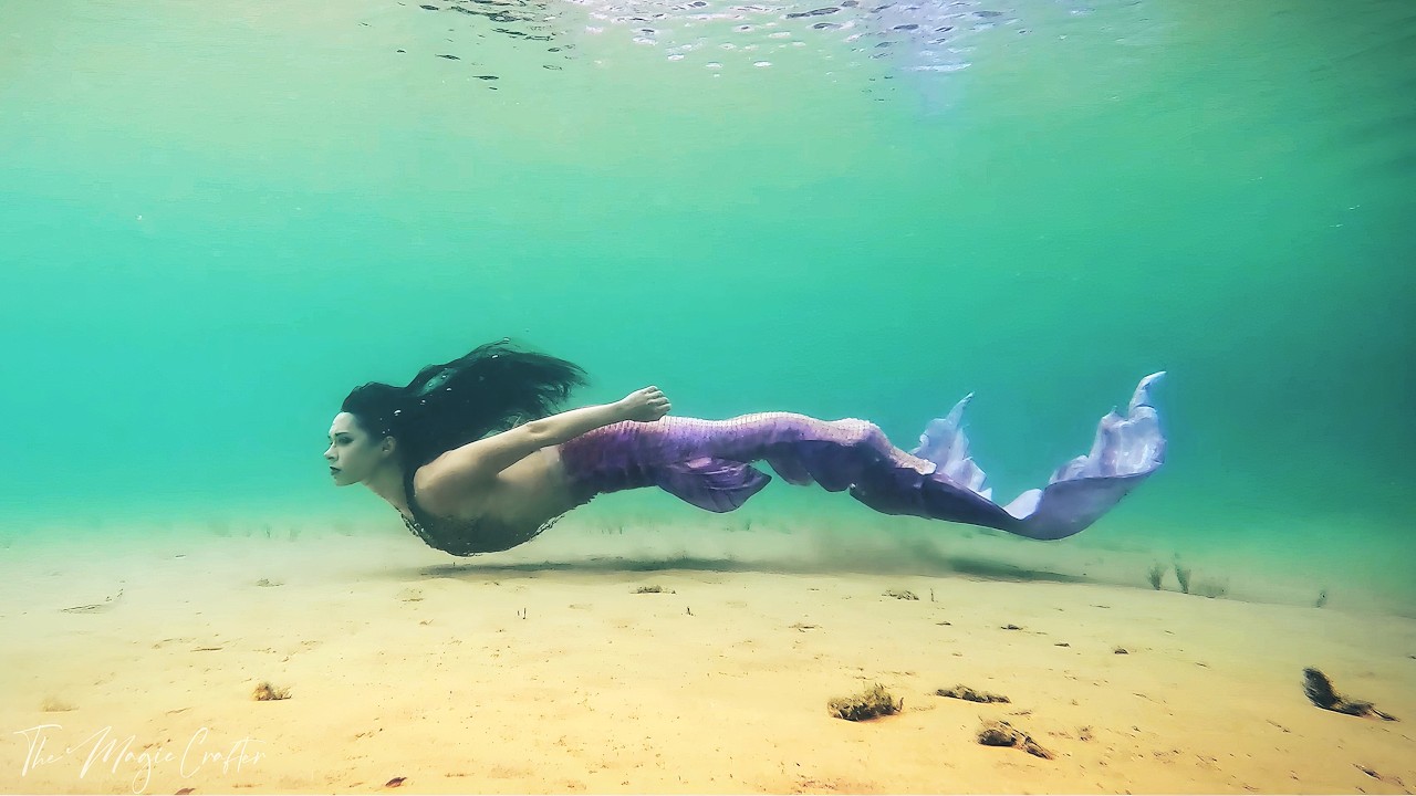 A Purple Mermaid's Easter Egg Hunt (underwater... of course!)🌼