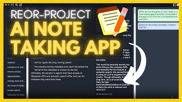 Reor: A Self-Organizing AI Note-Taking App That Runs Models Locally (Opensource)