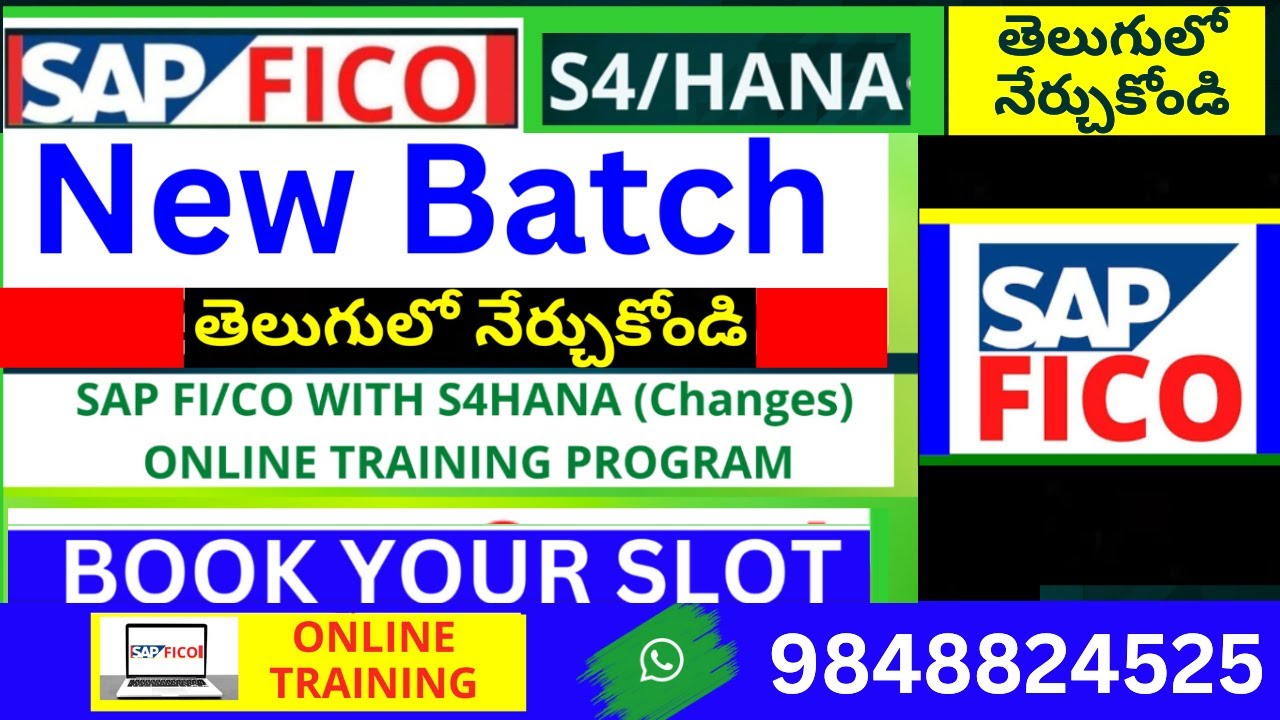 sap fico training in Telegu channel / SAP FICO  Course in Telugu