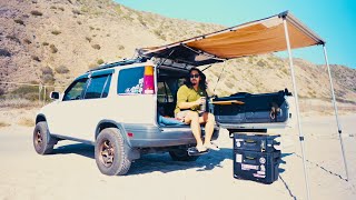 Back At My Favorite Campsite Near LA | Solo Beach Car Camping ASMR