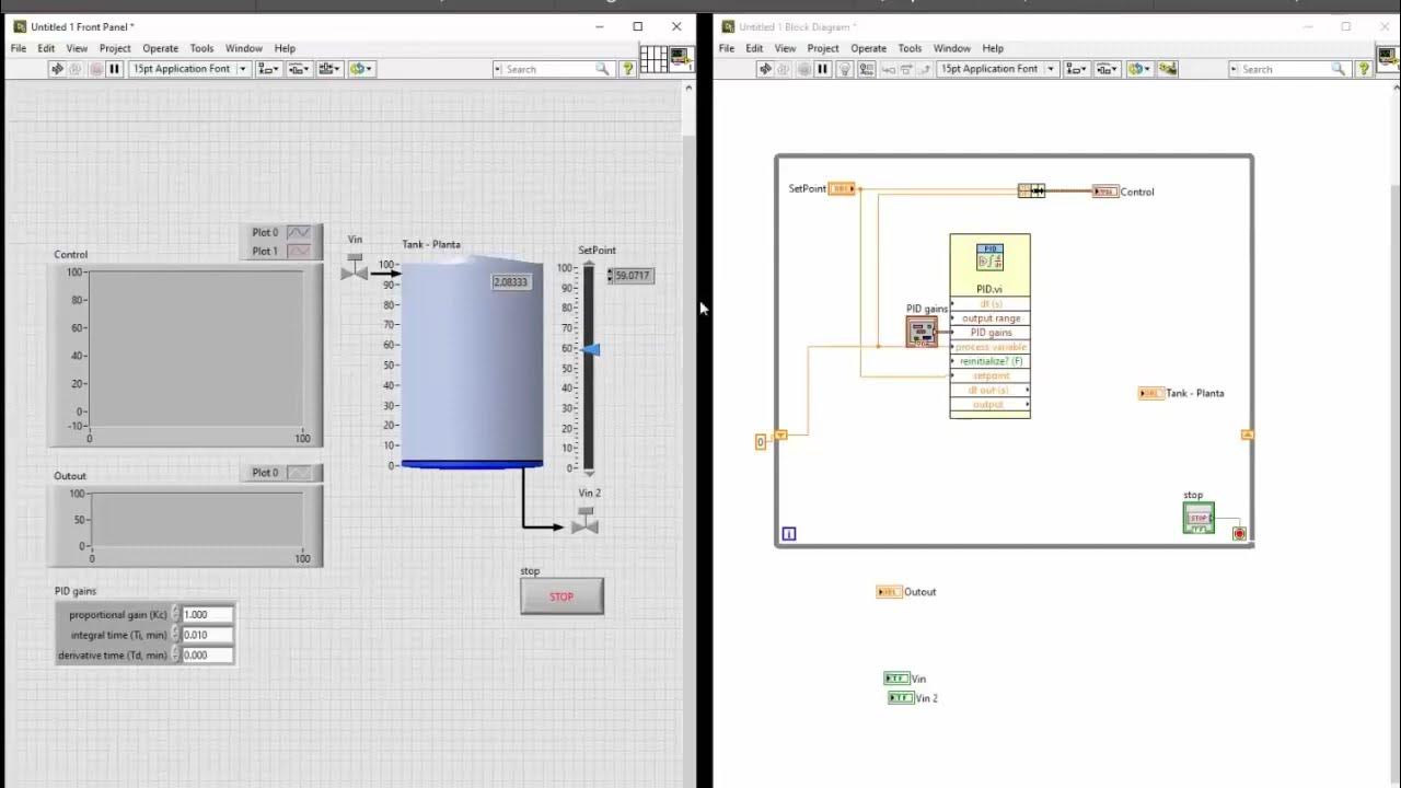 LabVIEW | Control PID de nivel - YouTube
