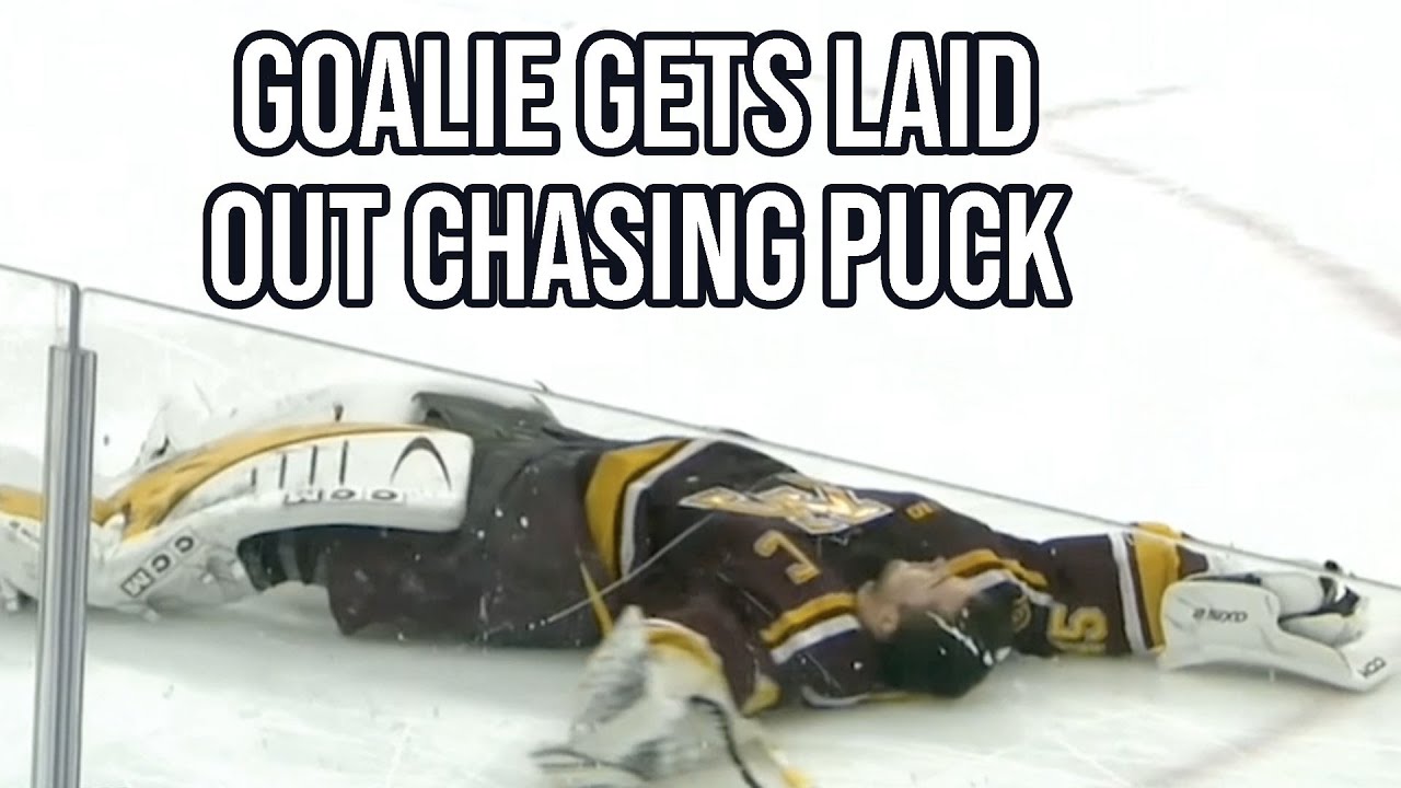 Minnesota goalie gets leveled, a breakdown