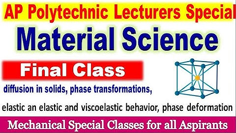 Material science Final Class Polytechnic Exams special for all  Mechanical aspirants by SRINIVASMech