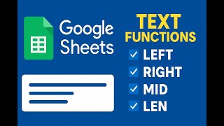 Master LEFT, RIGHT, MID, LEN & FIND in Google Sheets | in Tamil