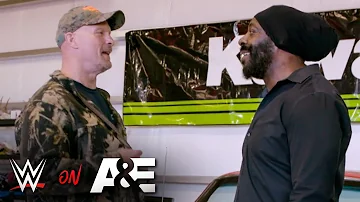 Booker T pays “Stone Cold” a surprise visit: A&E WWE Rivals “Stone Cold” Steve Austin vs. Booker T