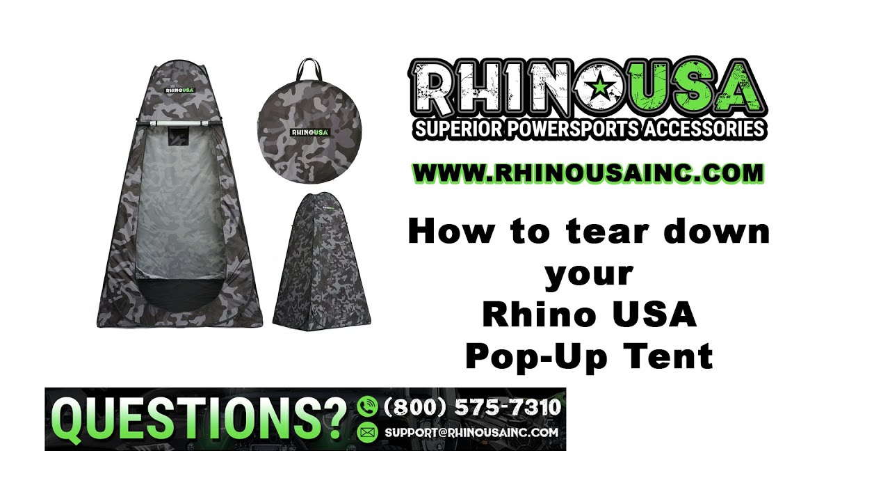 How To Break Down The Rhino USA Outdoor Pop-Up Privacy Tent 
