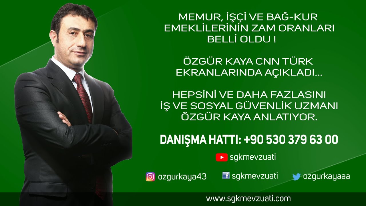 MEMUR, İŞÇİ VE BAĞ-KUR EMEKLİLERİNİN ZAM ORANI BELLİ OLDU