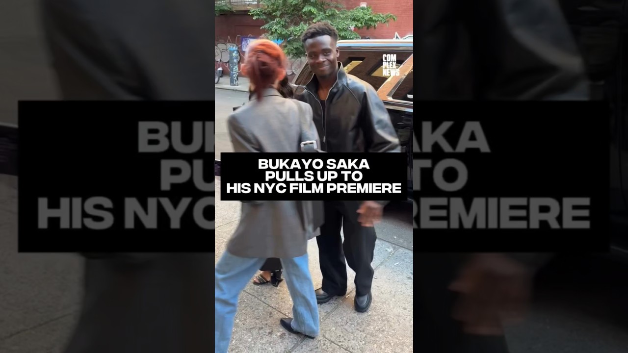 Bukayo Saka pulls up to his NYC film premiere 🇺🇸🎬🔥The Arsenal star is in the Big Apple #arsenal