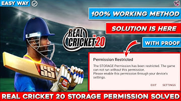 Real cricket 20 storage permission problem solve | rc20 storage permission problem | #rc20