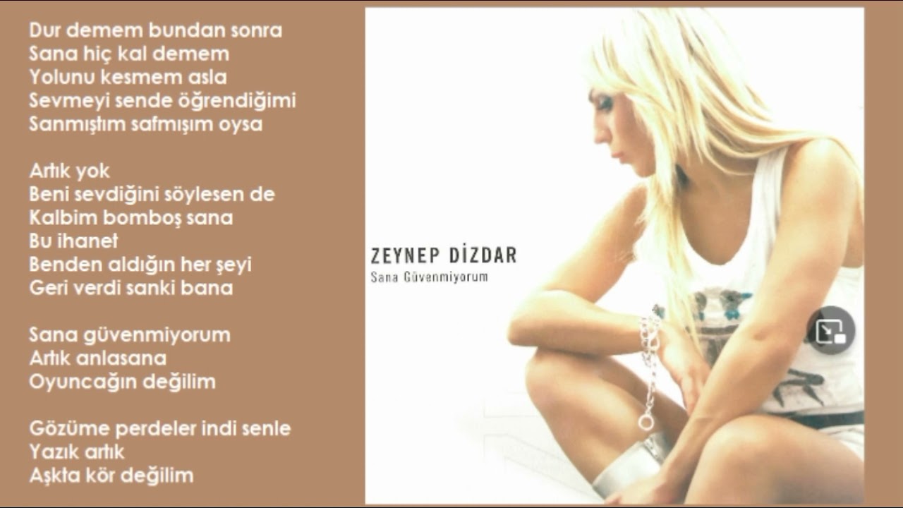 Zeynep Dizdar - Sana Güvenmiyorum (Orijinal Karaoke)