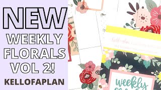 NEW KELLOFAPLAN WEEKLY FLORALS VOLUME 2 STICKER BOOK | FLIP THROUGH & PLAN WITH ME