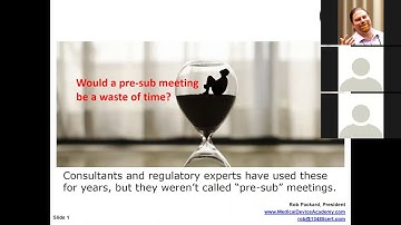 510(k) Pre-Submission Webinar - Stop Wasting Time and Request a Pre-Sub Meeting