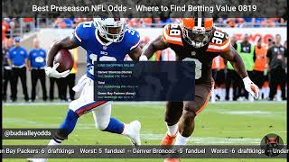 🏈 Bud’s NFL Sharp Odds Report | Best  NFL Preseason Odds & Line Shopping 08/20 Odds And Lines Nfl
