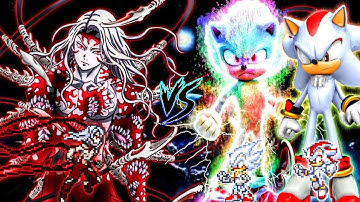 DK Muzan V2 OP (New) VS Sonic Chaos OP (all form) & Shadow OP (all form) in Jump Force Mugen🔥