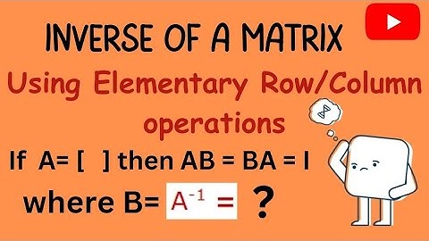 👆🏻Inverse of a Matrix | Elementary Operations #maths #matrix #class12maths @MathsSoSimple