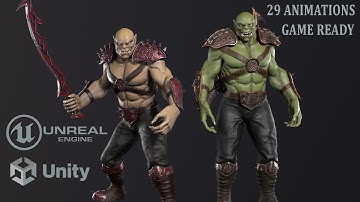 Orc warrior 3d model preview
