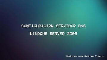 Configuración Servidor DNS - Windows Server 2003 | Servidor secundario