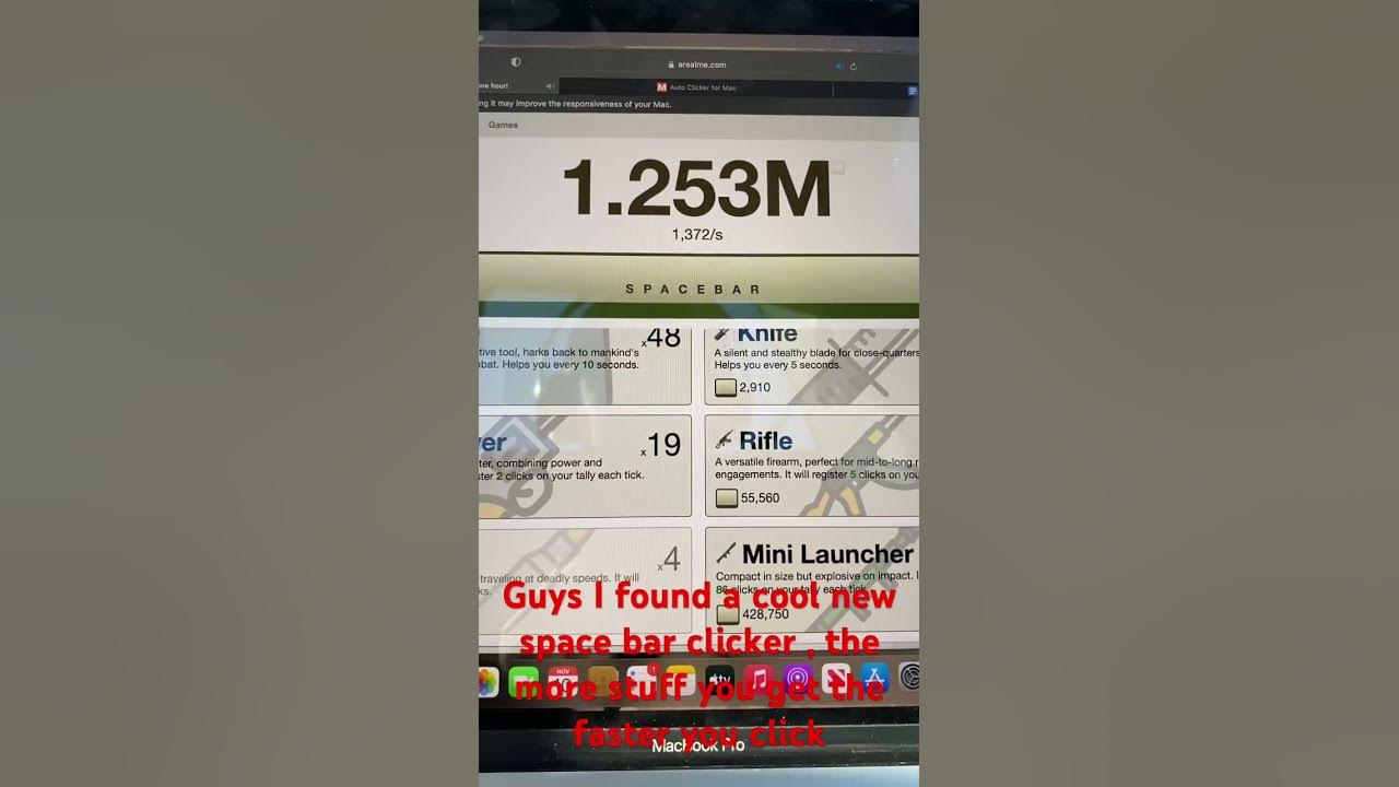 Arealme spacebar clicker youtube