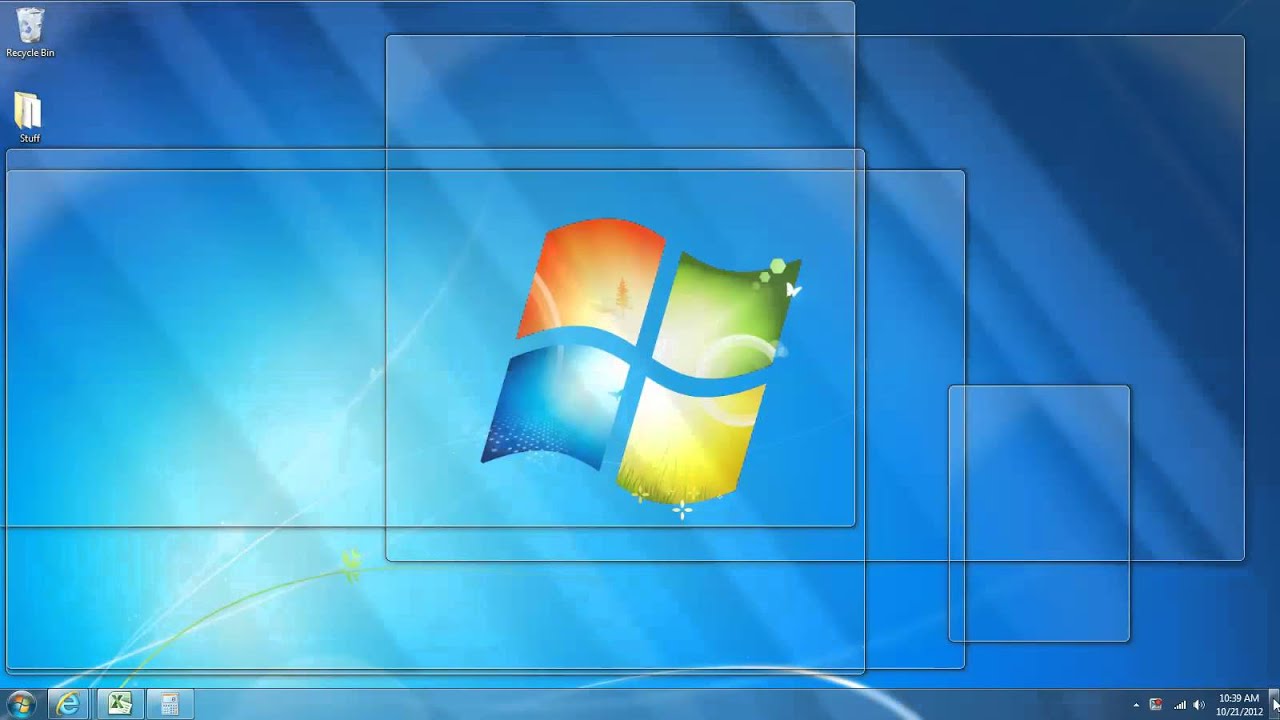 Windows 7 Show Desktop Button Youtube