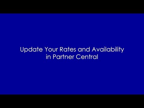 How To Update Your Rates & Availability