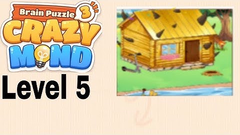 Brain puzzle 3 crazy mind level 5 Help the piglet build the roof Solution 
