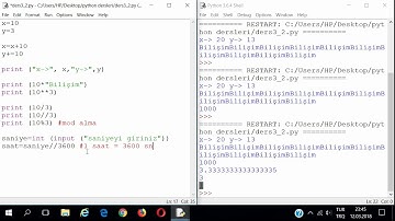 #7 Python3 / İfadeler ve Aritmetik İşlemler / operatörler, end, sep