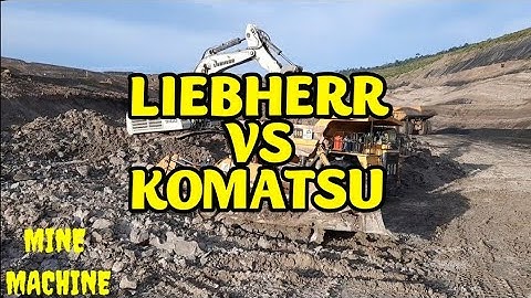 LIEBHERR 9100 VS KOMATSU HD 785-7 LOADING / BULLDOZER D375A