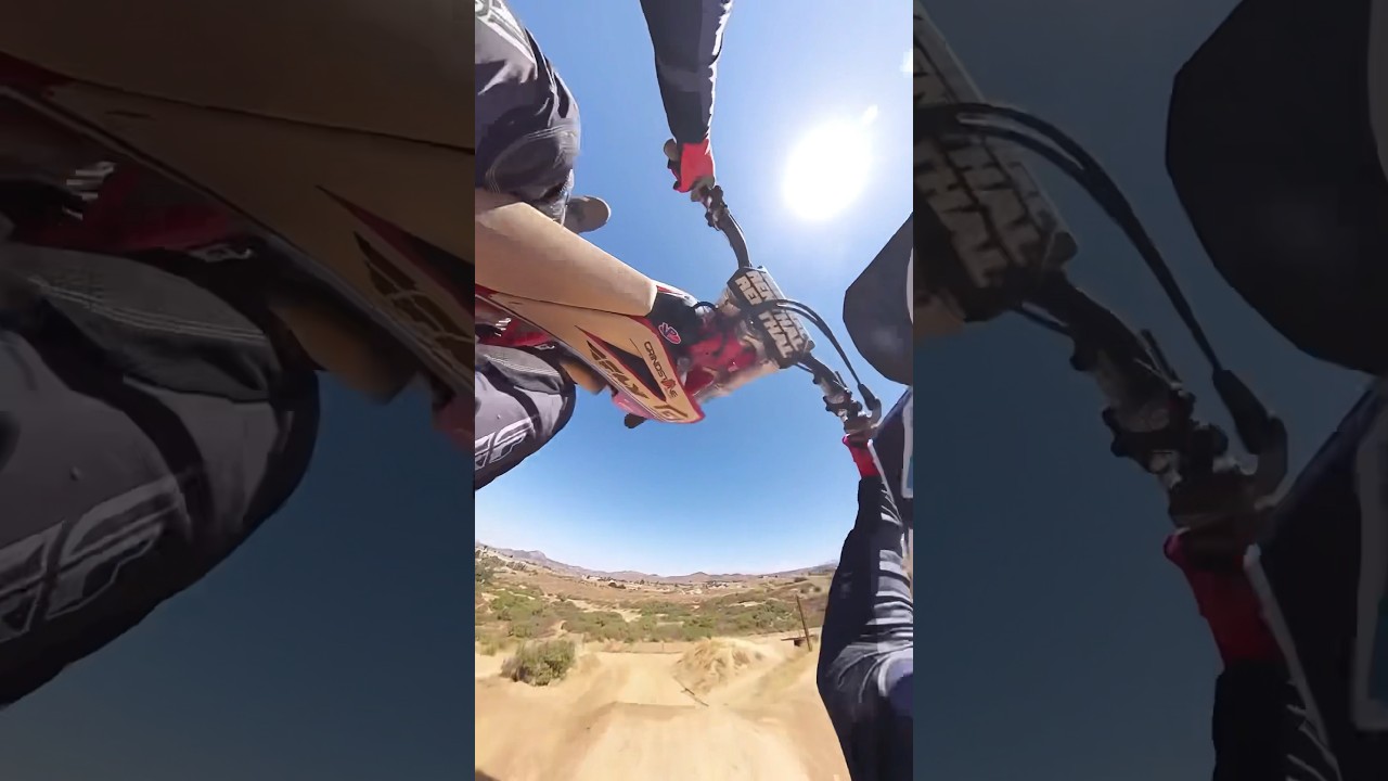 POV Motocross whip on a Next Gen FMX ramp.