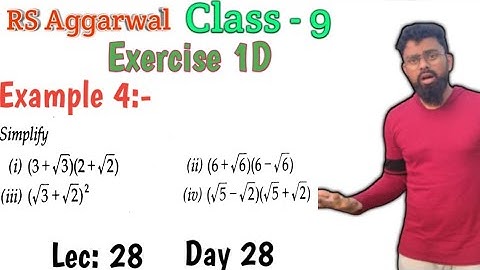 Rs Aggarwal Class 9 Exercise 1D  Example 4