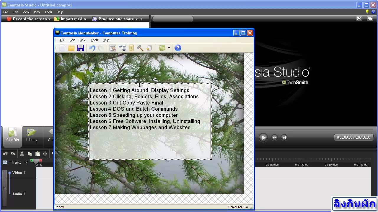 create interactive menu for camtasia 9