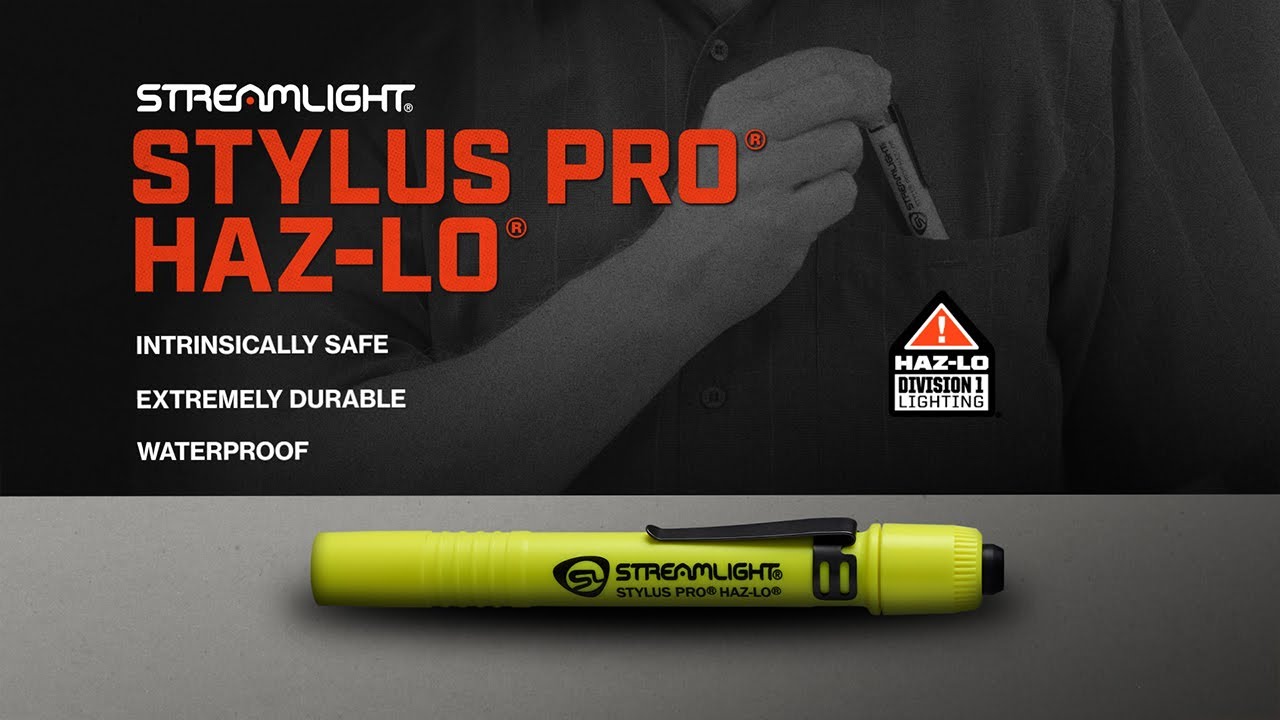 スタイラスプロ ハズロ (イエロー) 米国防爆 - 業務用懐中電灯・LED