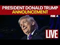 President Donald Trump Announcement