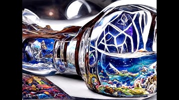 Nightcafe tutorial - A ship in a bottle by Alex Grey