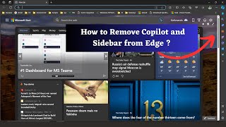 how to remove copilot and sidebar from edge ?