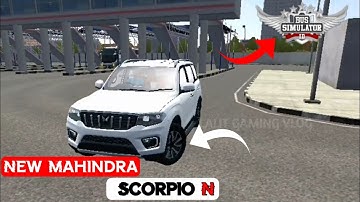 New Mahindra Scorpio N 😮।Mahindra Scorpio N Mod In Bussid । How To Add Mod In Bussid #gameplay