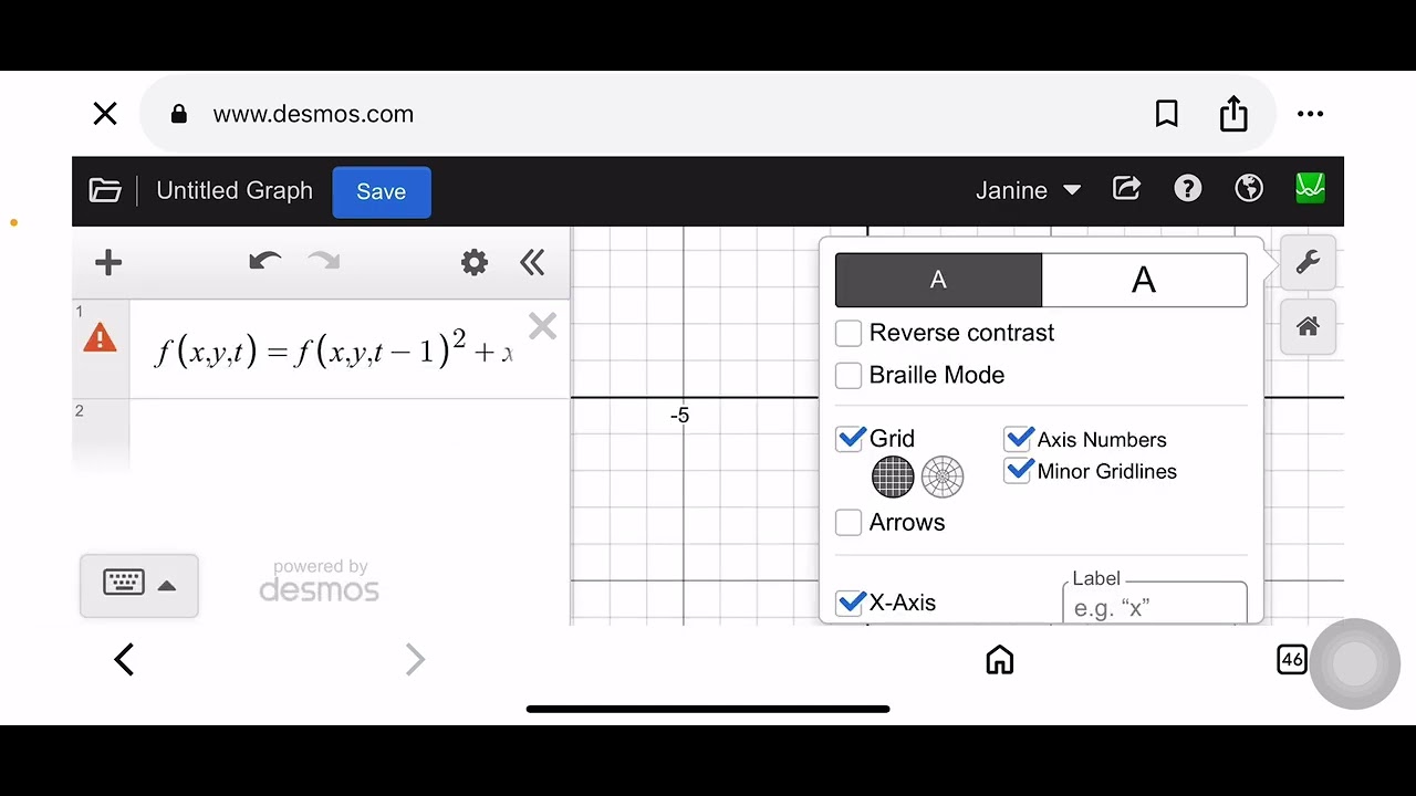 Desmos mandelbrot with base function - YouTube