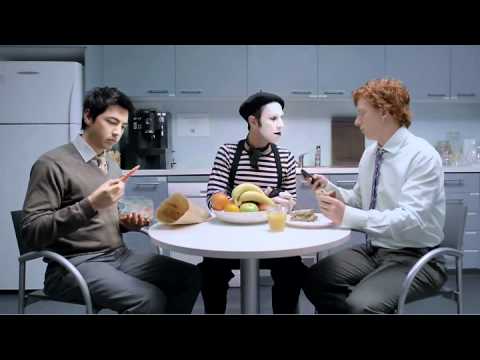 Jack Dan as Gary the Mime in 2011 Telstra TVC