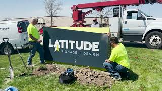 New Monument Sign Day @latitudesignage