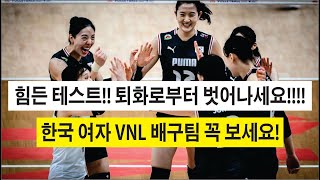 스릴 넘치는 미션! 한국 여자 VNL 배구팀, 강등을 피하려면 반드시 승리해야 합니다!