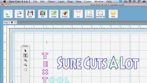 Mini-Tutorial: Sure Cuts A Lot 2 - Tool Bar