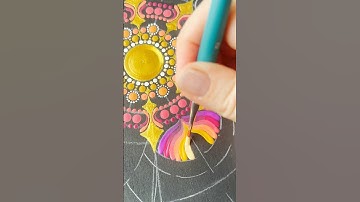 Meditative Mandala Art Process #mandala #dotting #dotmandala #mandalapainting