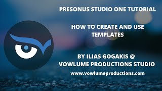 Create Templates in Presonus Studio One