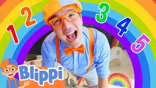 blippi learns numbers with rainbow colors blippi learn colors and science