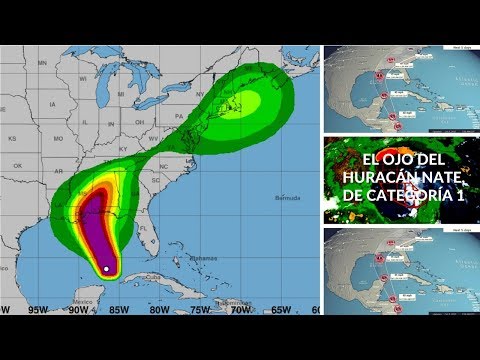 El ojo del huracán Nate, de categoría 1, Alerta Alabama, Misisipi y Luisiana