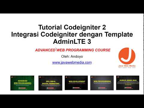 Cara Integrasi Codeigniter Dengan Template  