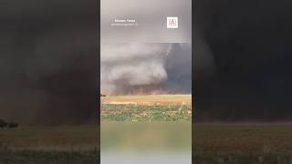 Huge Dusty Tornado Touches Down Northwest of Morton, Texas