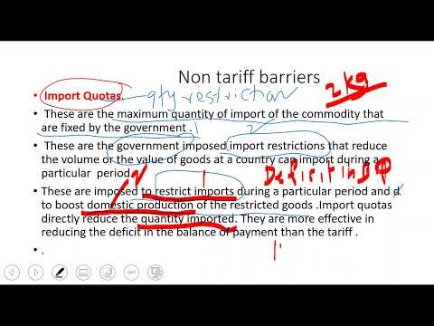 Meaning and types of non tariff barriers