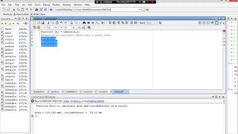 Matlab Lecture 8 Part 3 - Defining function, calling function | Everything For Everyone