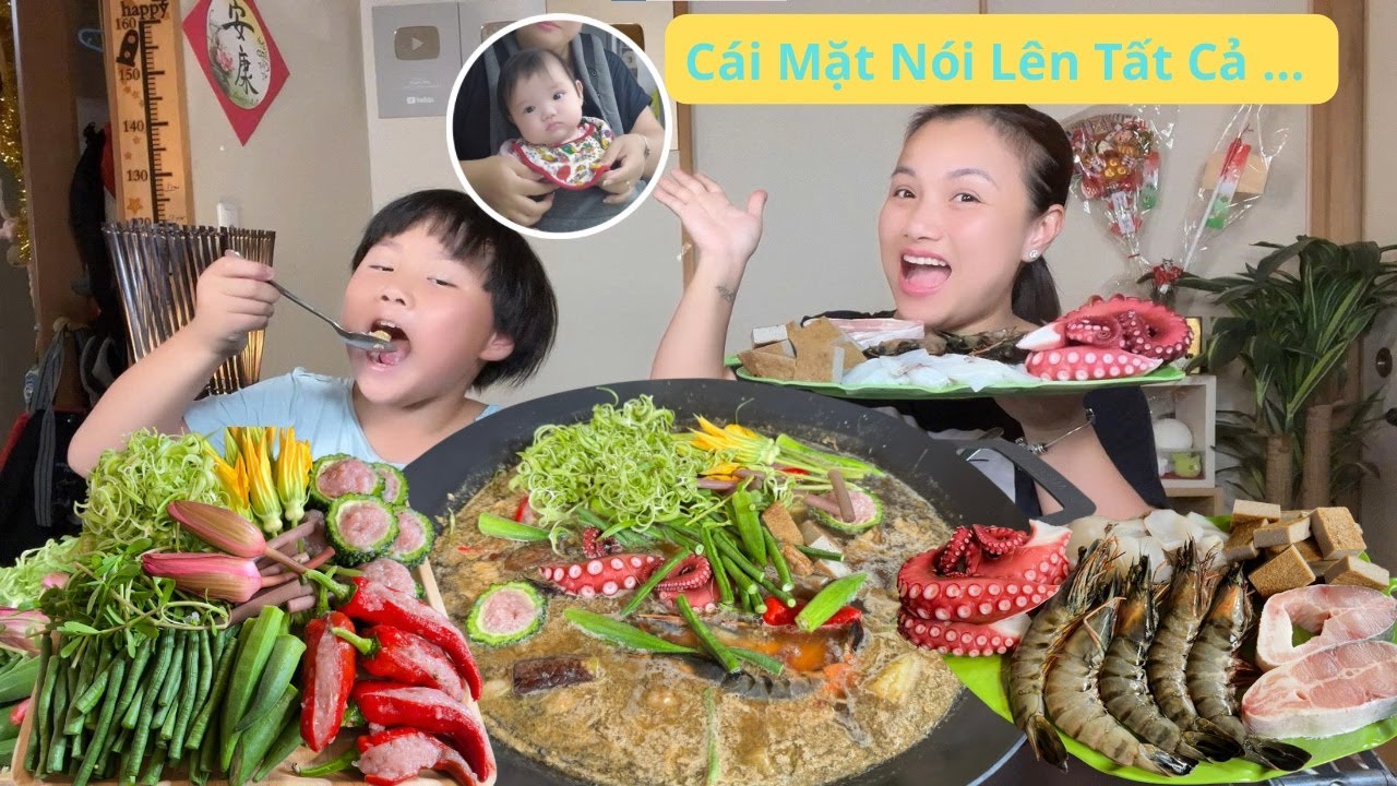 Cả nhà đứng hình vì biểu cảm của Bé Na khi ngửi thấy mùi bún mắm mẹ nấu…